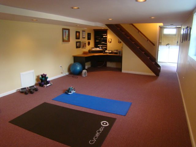 Office cubby in basement